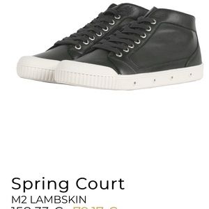 Spring Court, men’s, size 10, black lambkin leather, never used